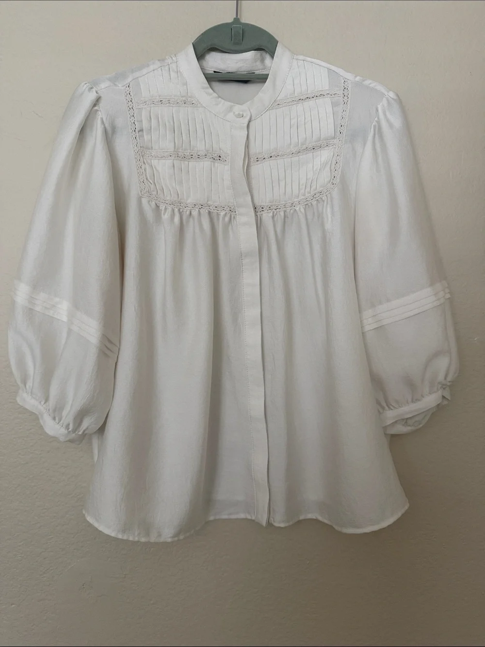 Zara 3/4 Puffy Sleeve Blouse